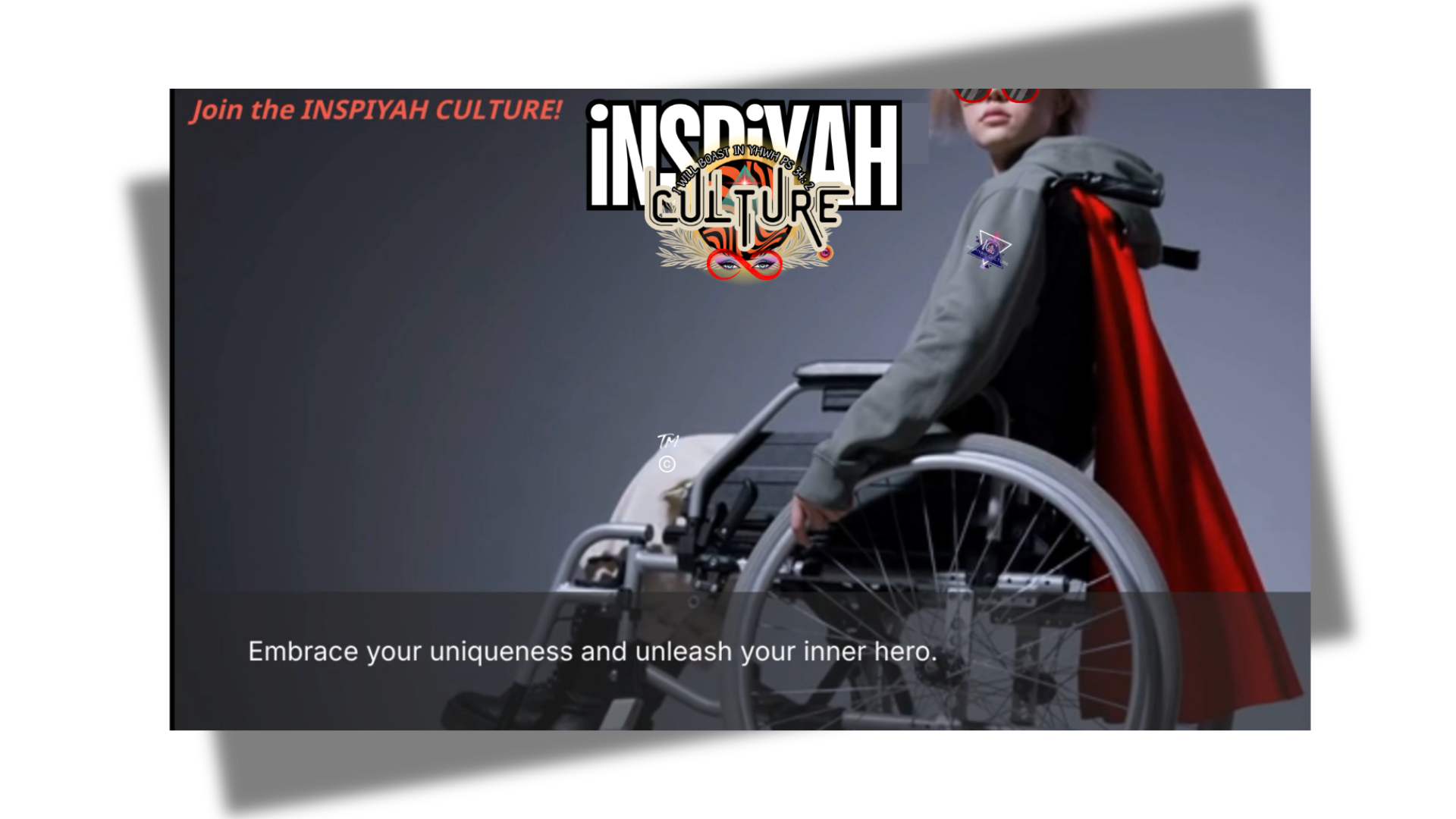 Load video: Embrace your uniqueness and unleash your inner hero.  Join the INSPIYAH CULTURE!